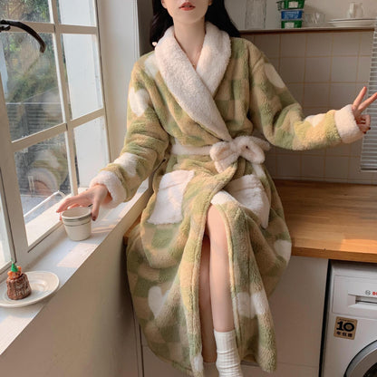 Coral Fleece Japanese Bathrobe Bathrobe Homewear Pajamas