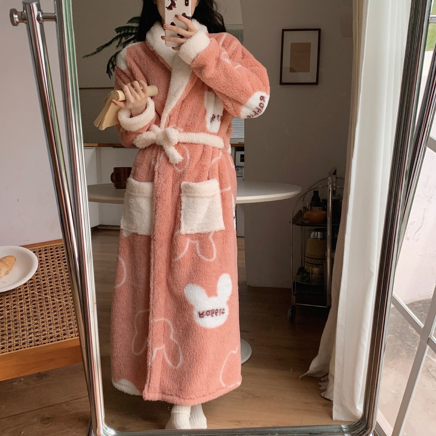 Coral Fleece Japanese Bathrobe Bathrobe Homewear Pajamas