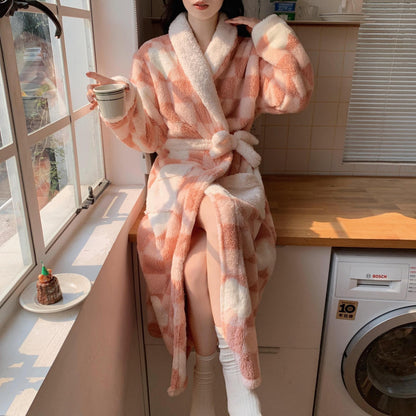Coral Fleece Japanese Bathrobe Bathrobe Homewear Pajamas